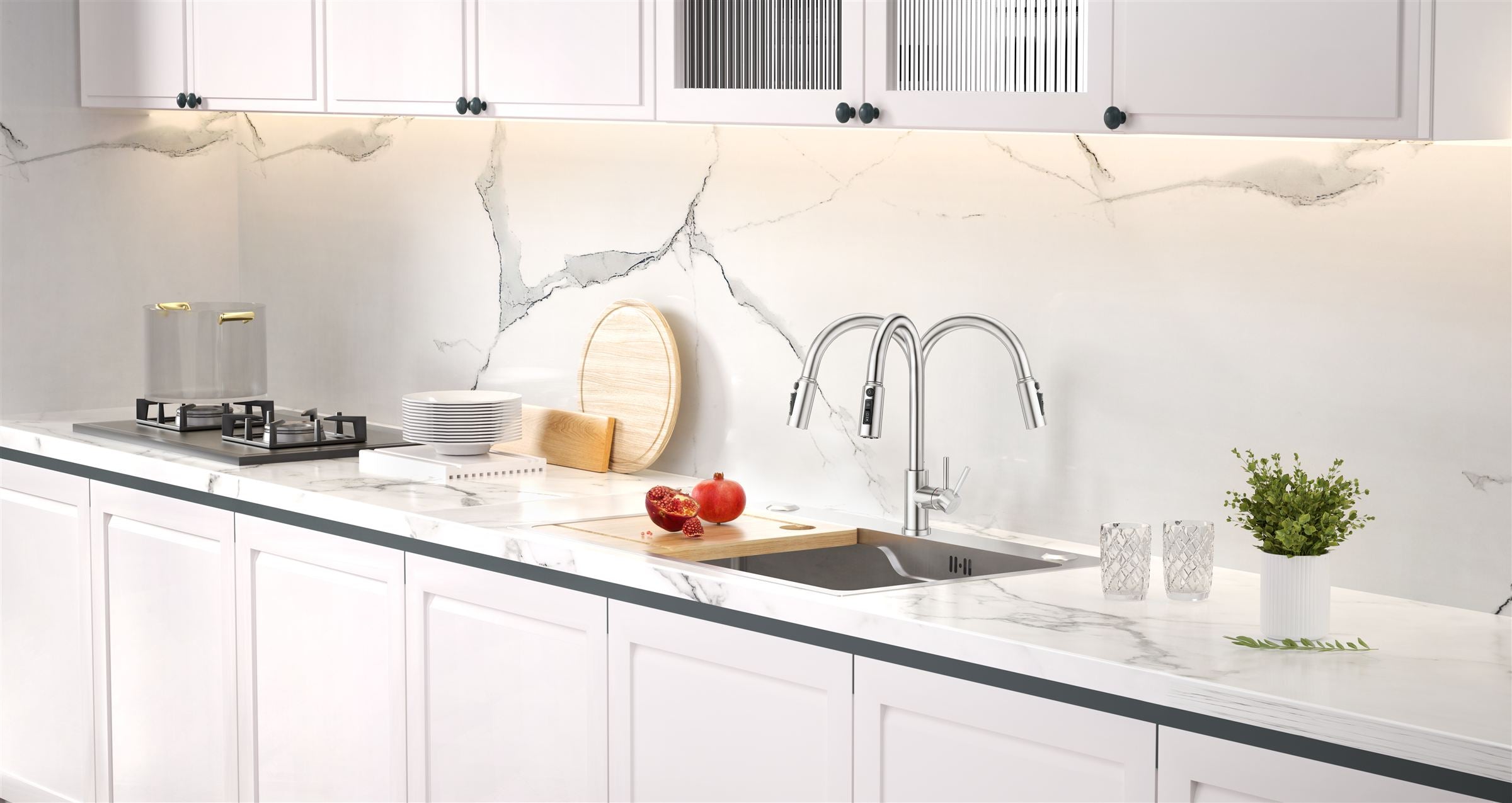 Escena giratoria de cocina con grifo FONTE